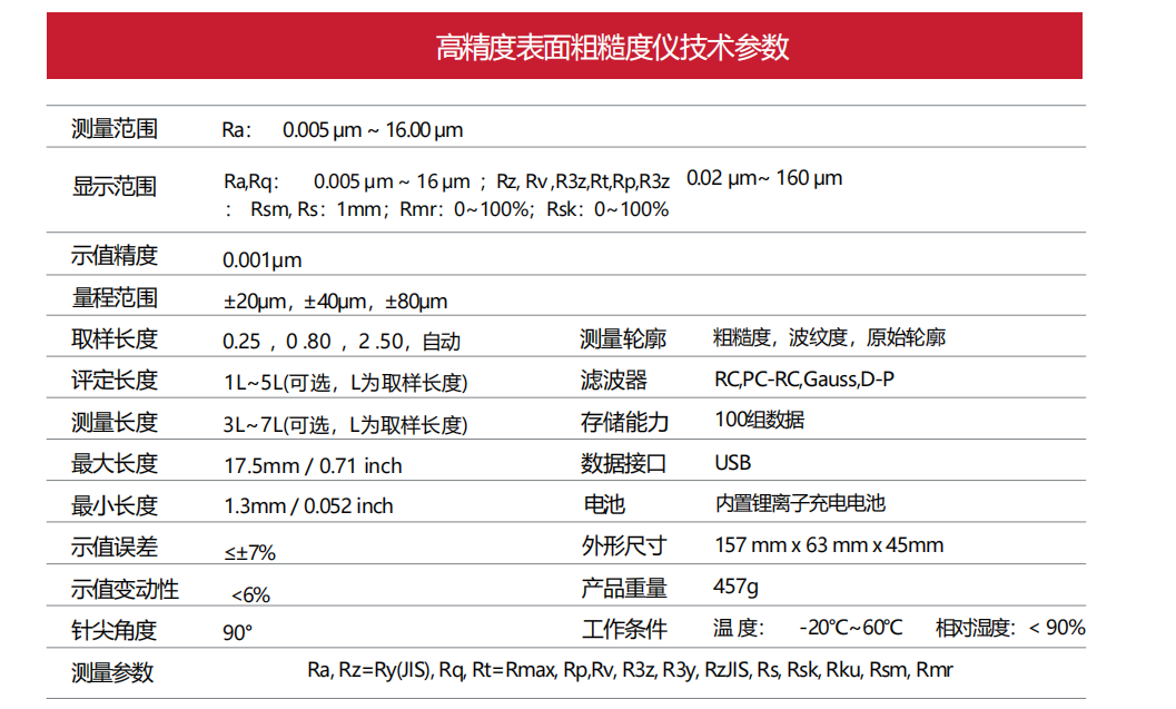 TR200艾格斯威表面粗糙度仪传感器