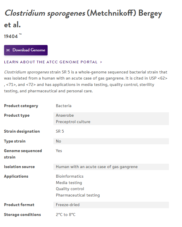 image.png ATCC 19404 生孢梭菌 CICC 10409 冻干粉