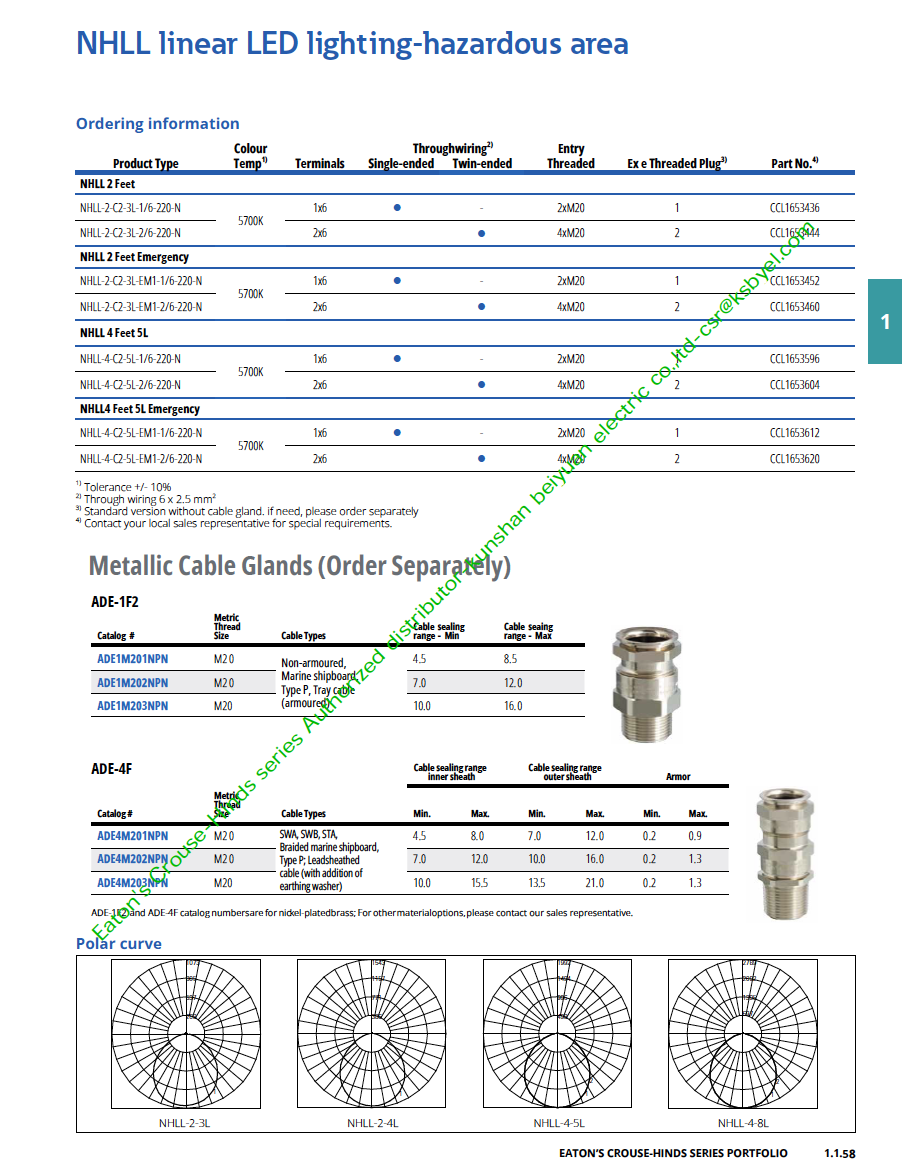 Cooper 防爆灯NHLL-4-C2-5L-EM1-2/6-220-N